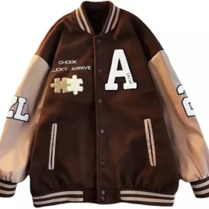 Brown Varsity Jacket Womens