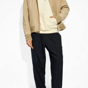 Cream Varsity Jacket