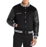Leather Varsity Jacket Mens