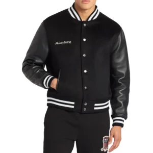 Leather Varsity Jacket Mens