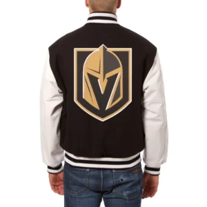 golden varsity jacket back