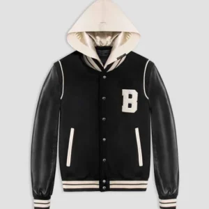 Hooded Varsity Jacket Mens