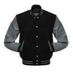 Black Grey Varsity Jacket