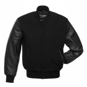 Grey Black Varsity Jacket