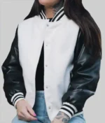 Leather Varsity Jacket For Women