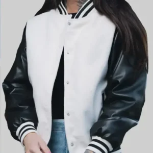 Leather Varsity Jacket For Women