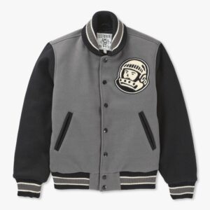 Mens Grey Varsity Jacket