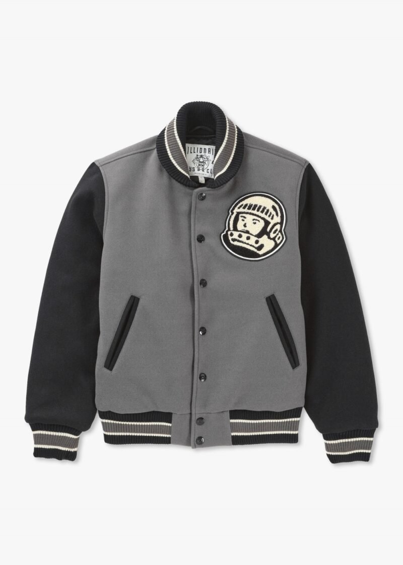 Mens Grey Varsity Jacket