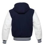 Navy Blue White Varsity Jacket