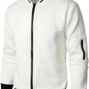 Plaid varsity jacket