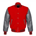 Red And Gray Varsity Jacket