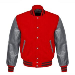 Red And Gray Varsity Jacket