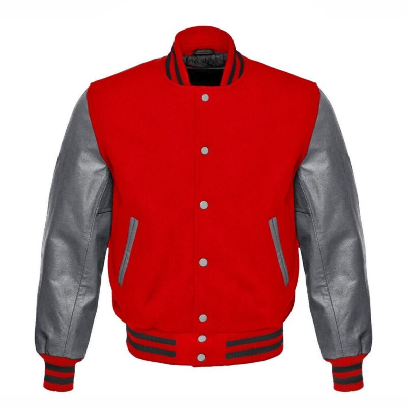 Red And Gray Varsity Jacket