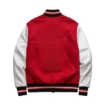 red black white varsity jacket Back