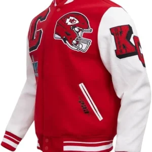 red varsity jacket leather