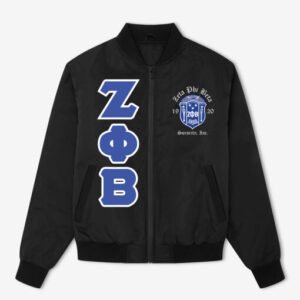 Black Satin Varsity Jacket