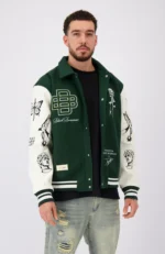 Varsity Jacket Black and Green