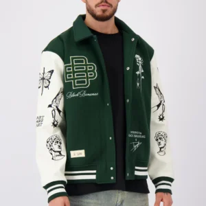 Varsity Jacket Black and Green