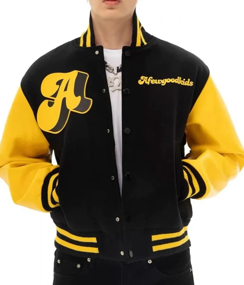 varsity jacket black and yellow Varsity Jacket Black and Yellow