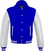 Varsity Jacket Leather Sleeves Women's