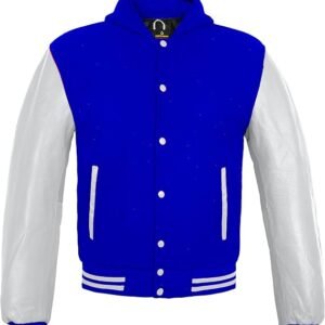 Varsity Jacket Leather Sleeves Women's