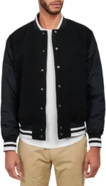 varsity jacket white and black