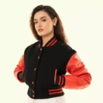 Womens Leather Varsity Jacket