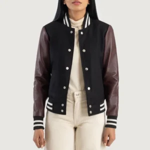 Womens Varsity Jacket Black