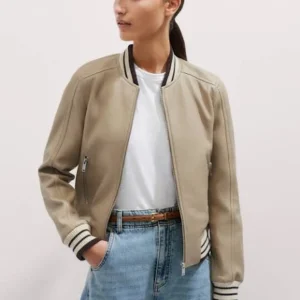 Womens Varsity Leather Jacket