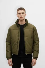Olive Green Puffer Jacket