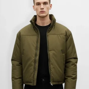 Olive Green Puffer Jacket
