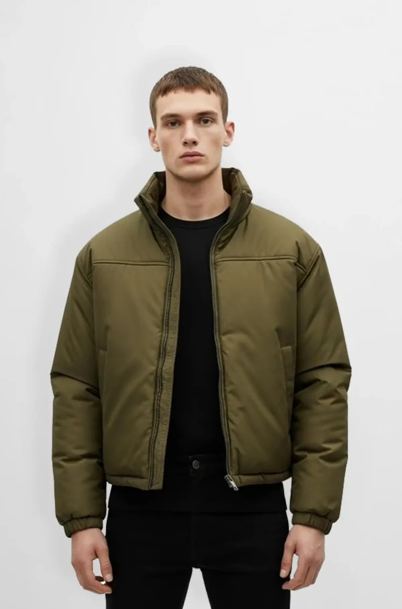 Olive Green Puffer Jacket